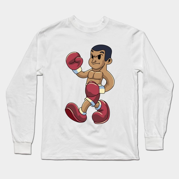 Boxing Time Mascot Long Sleeve T-Shirt by milatees